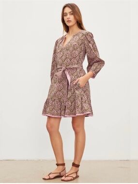 Velvet By Graham & Spencer Womens  Kenley Mini Dress Rose Large